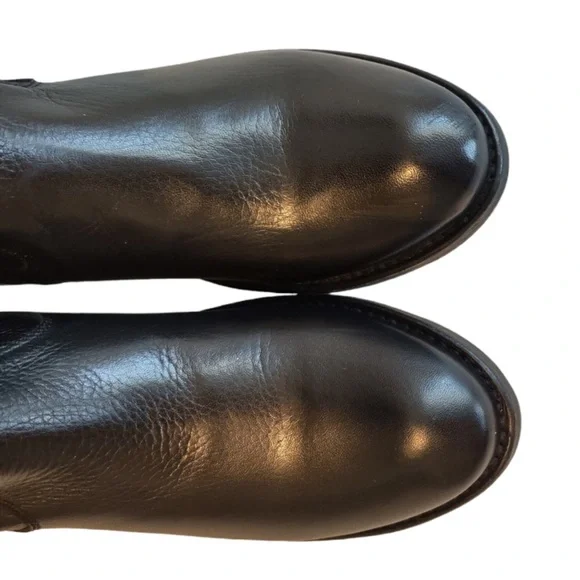 Frye Shirley OTK Leather Knee High Black Riding Boots - Sz 8 - Picture 5 of 16